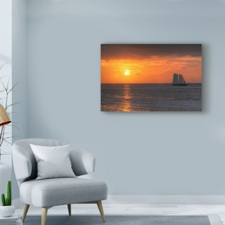 Trademark Fine Art Robert Goldwitz 'Clipper Sunset' Canvas Art, 30x47 ALI43155-C3047GG